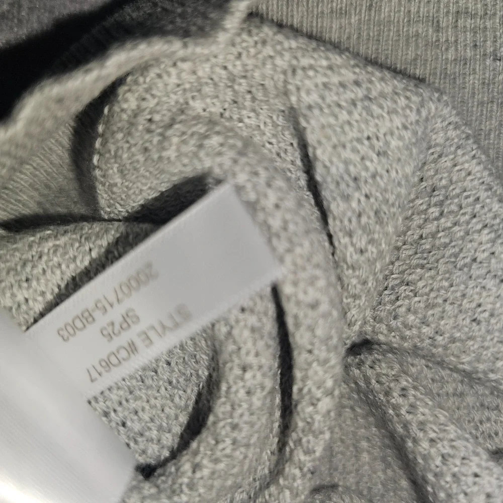 J.Crew Crewneck Sweater Men's Small Grey 100% Cotton Textured Raglan S CD617
